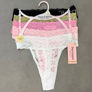 Juicy Couture Lace No Panty Lines Panty Collection - Set of 5‎